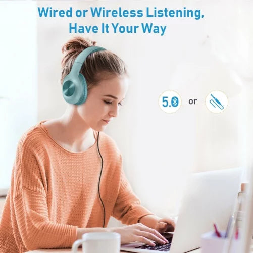 Wireless Headphones Foldable Over Ear Headset w Mic Earphones Hi-Fi Sound  for iPad Pro 12.9 (3rd Gen) 11 Mini 4 3 2 10.2 (2020) -   Phone 5 2, Google Nexus 2 7, ZenFone 6