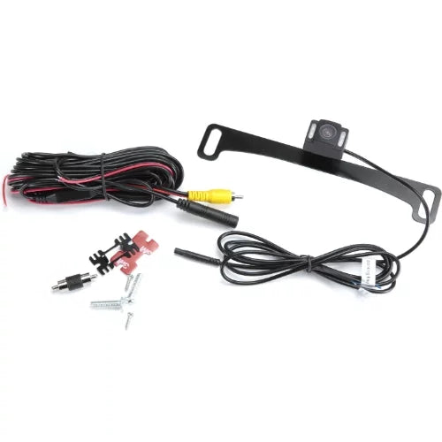 '- Concealed License Plate Backup Camera with Night Vision and Guide Parking Lines (Black)