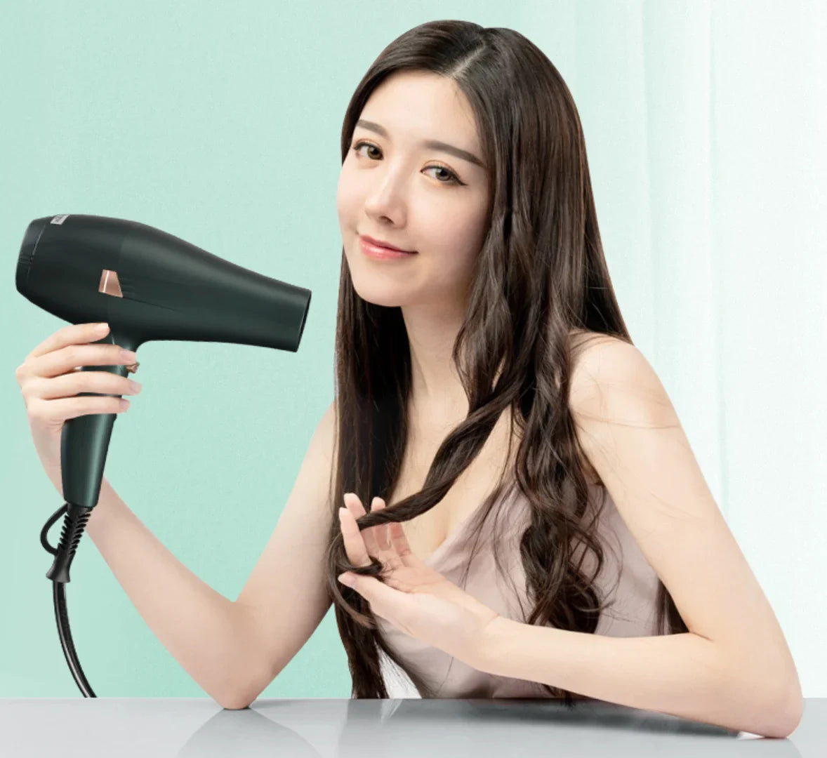hot and cold air Hair Dryer, 2000W High Power Dryer, Quiet high wind professional hair stylist Dryer, Cool Shot Button, 3 Heat and 2 Speed Settings, Ionic Function for Shinier Results Silver