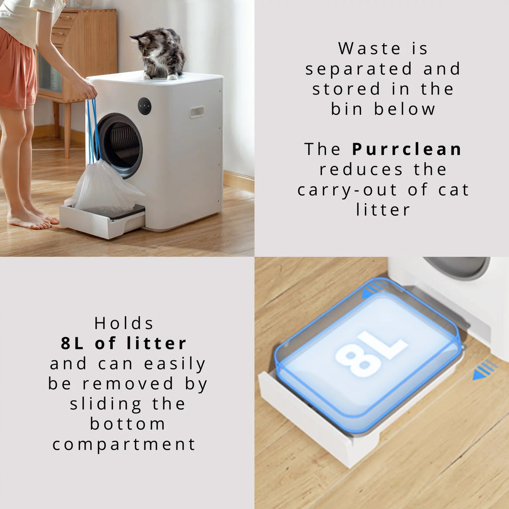 Instachew Purrclean Self-Cleaning Automatic Cat Litter Box with App Control, Support 5GHz & 2.4GHz WiFi