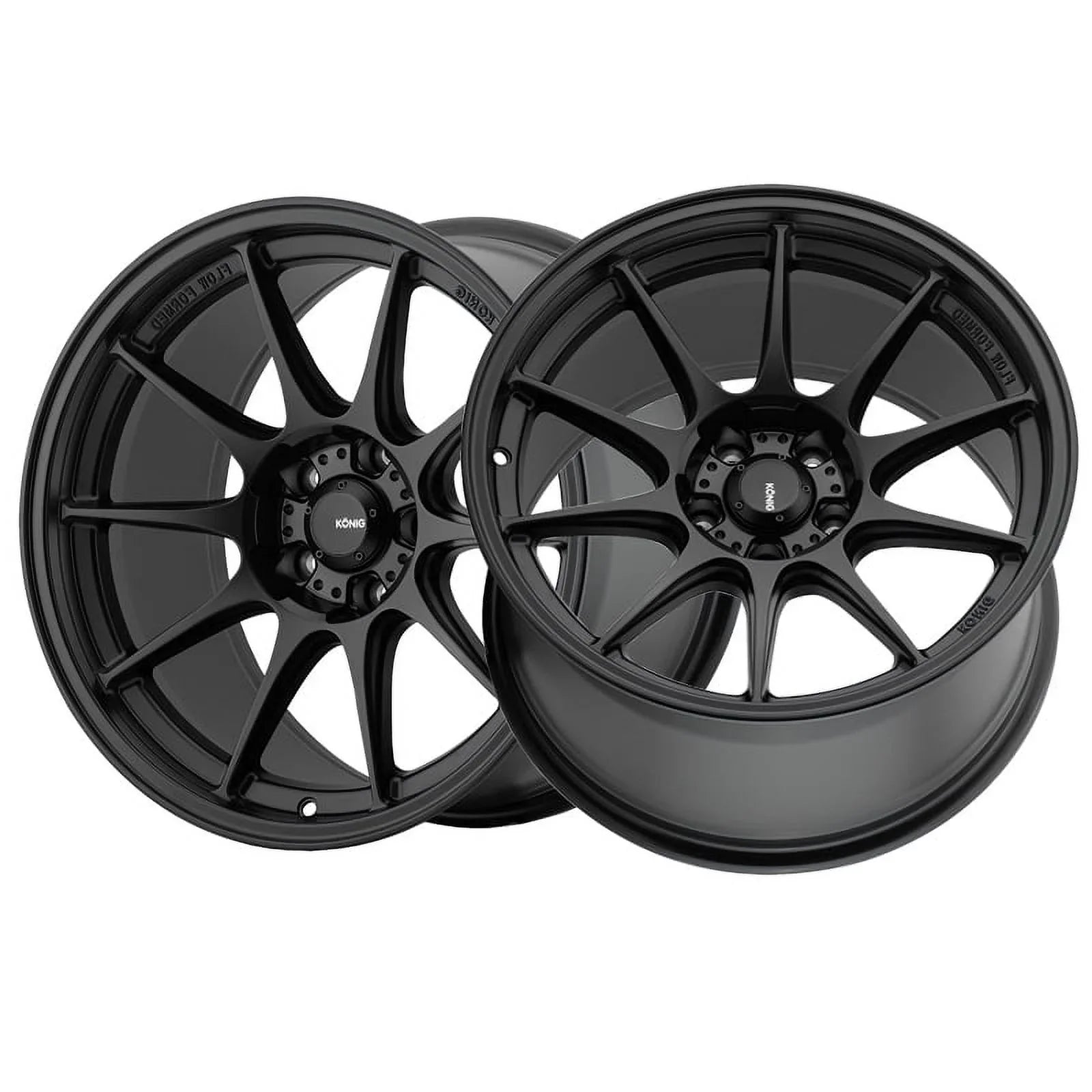 Konig 57B Dekagram 16x8 4x108 +40et Semi-Matte Black Wheel