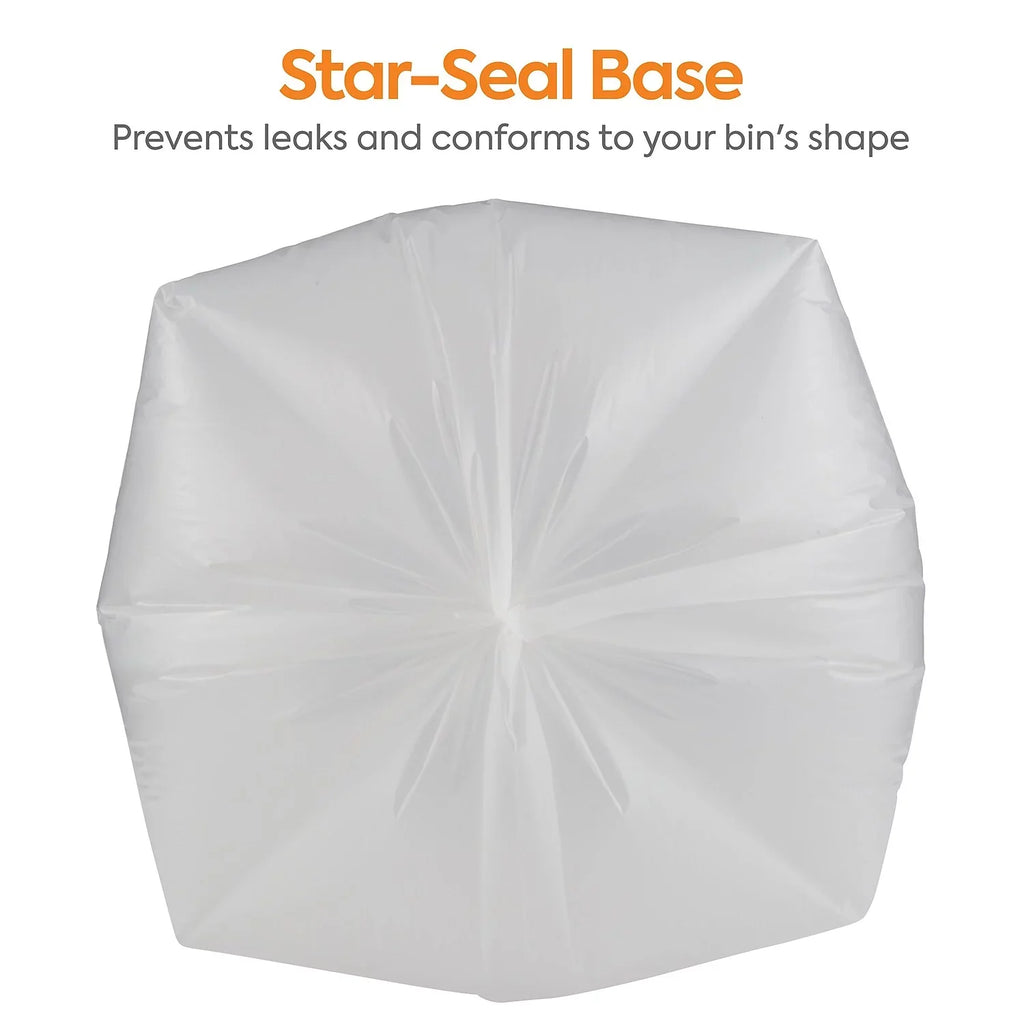 Coastwide Professional 55-60 Gallon Industrial Trash Bag 38" x 58" Low Density 1.3 mil Clear 100
