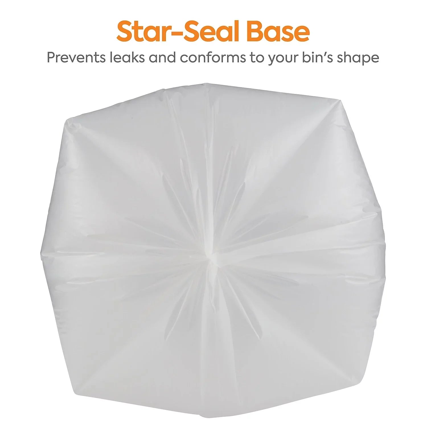 Coastwide Professional 55-60 Gallon Industrial Trash Bag 38" x 58" Low Density 1.3 mil Clear 100