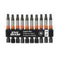 2 in.  Impact Bit Clip Torx Industrial Screwdriver Bit - Recyclable - Pack of 10