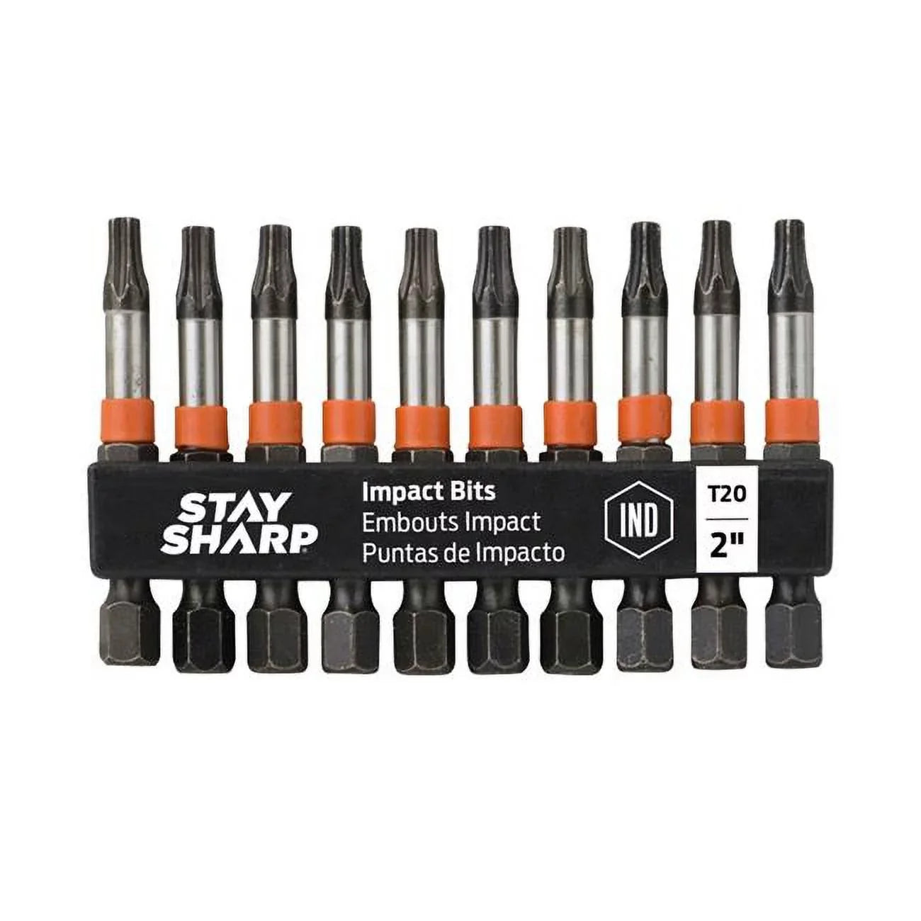 2 in.  Impact Bit Clip Torx Industrial Screwdriver Bit - Recyclable - Pack of 10