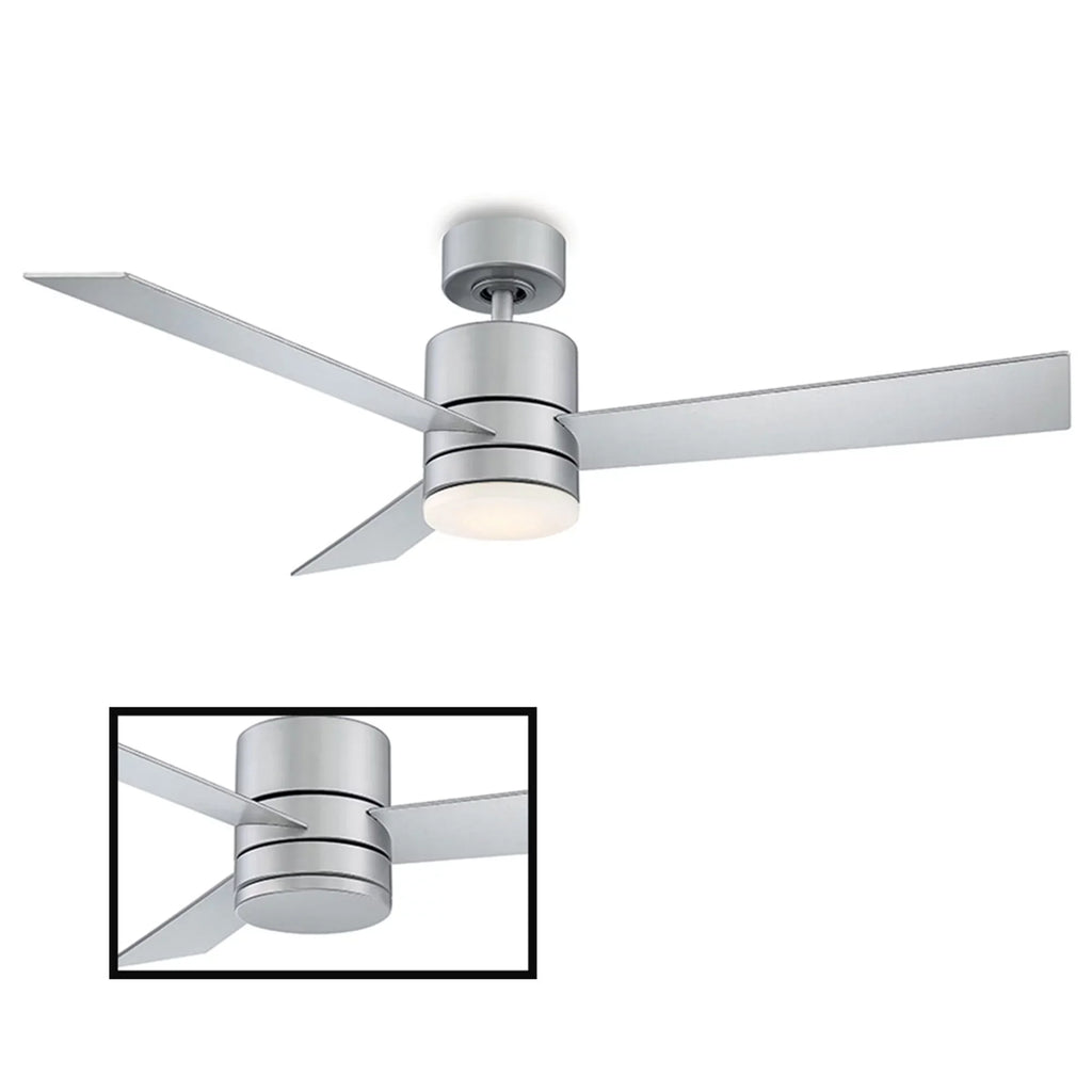 Axis Indoor and Outdoor 3-Blade Smart Ceiling Fan 52in Titanium with 3000K  Light Kit and Remote Control