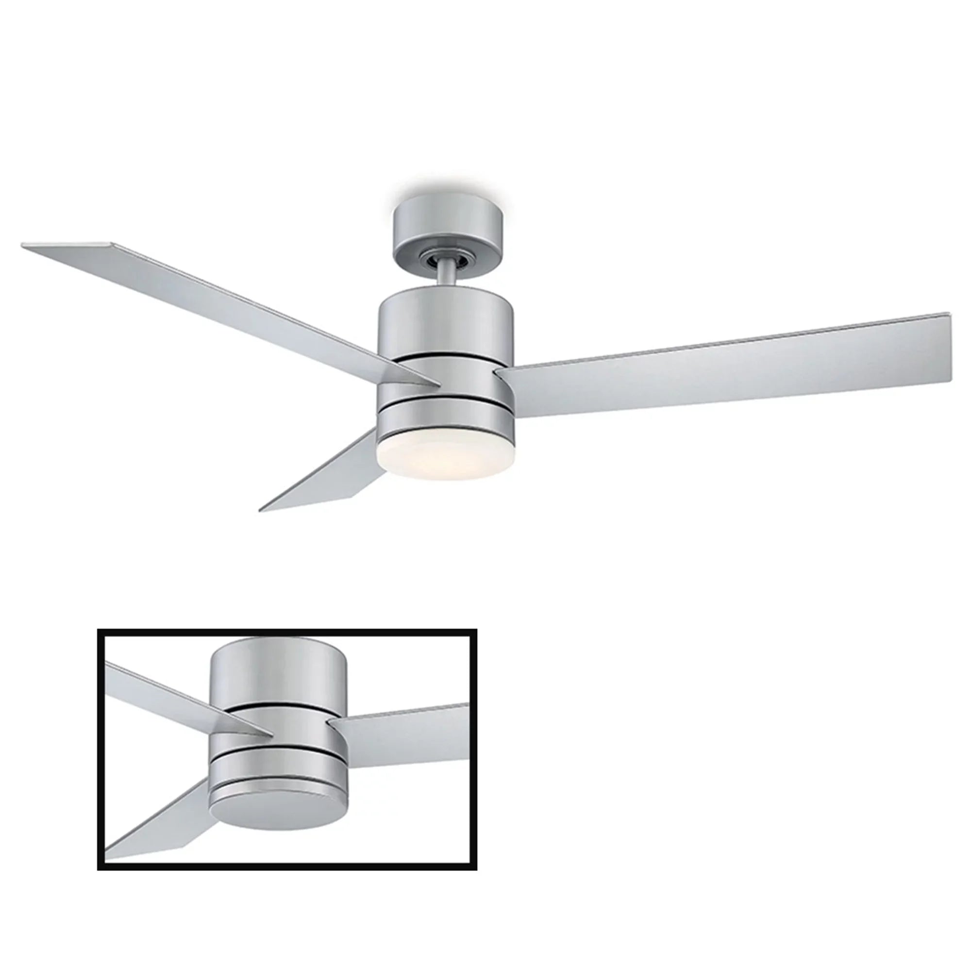 Axis Indoor and Outdoor 3-Blade Smart Ceiling Fan 52in Titanium with 3000K  Light Kit and Remote Control