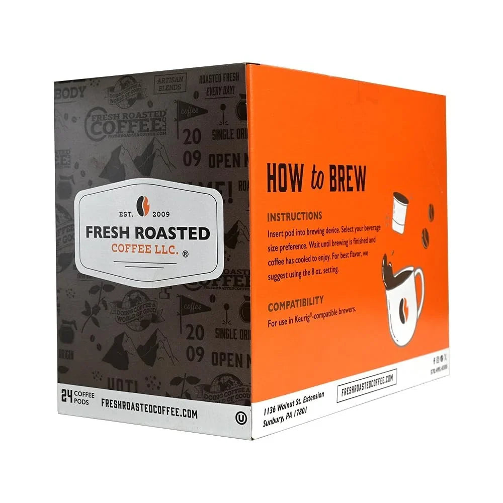 Fresh Roasted Coffee, Dark Guatemalan Huehuetenango Coffee Pods, Dark Roast, -cup Compatible, 72 Count