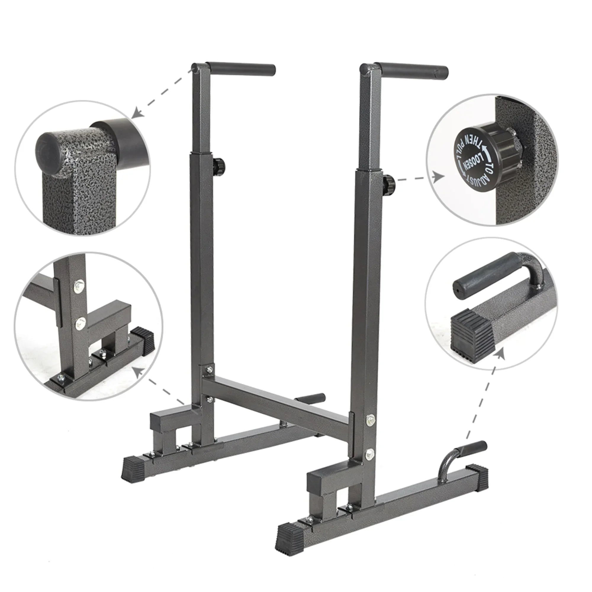 Adjustable Strength Training Exercise Power Rack Exercise Stand Bar for Home Gym