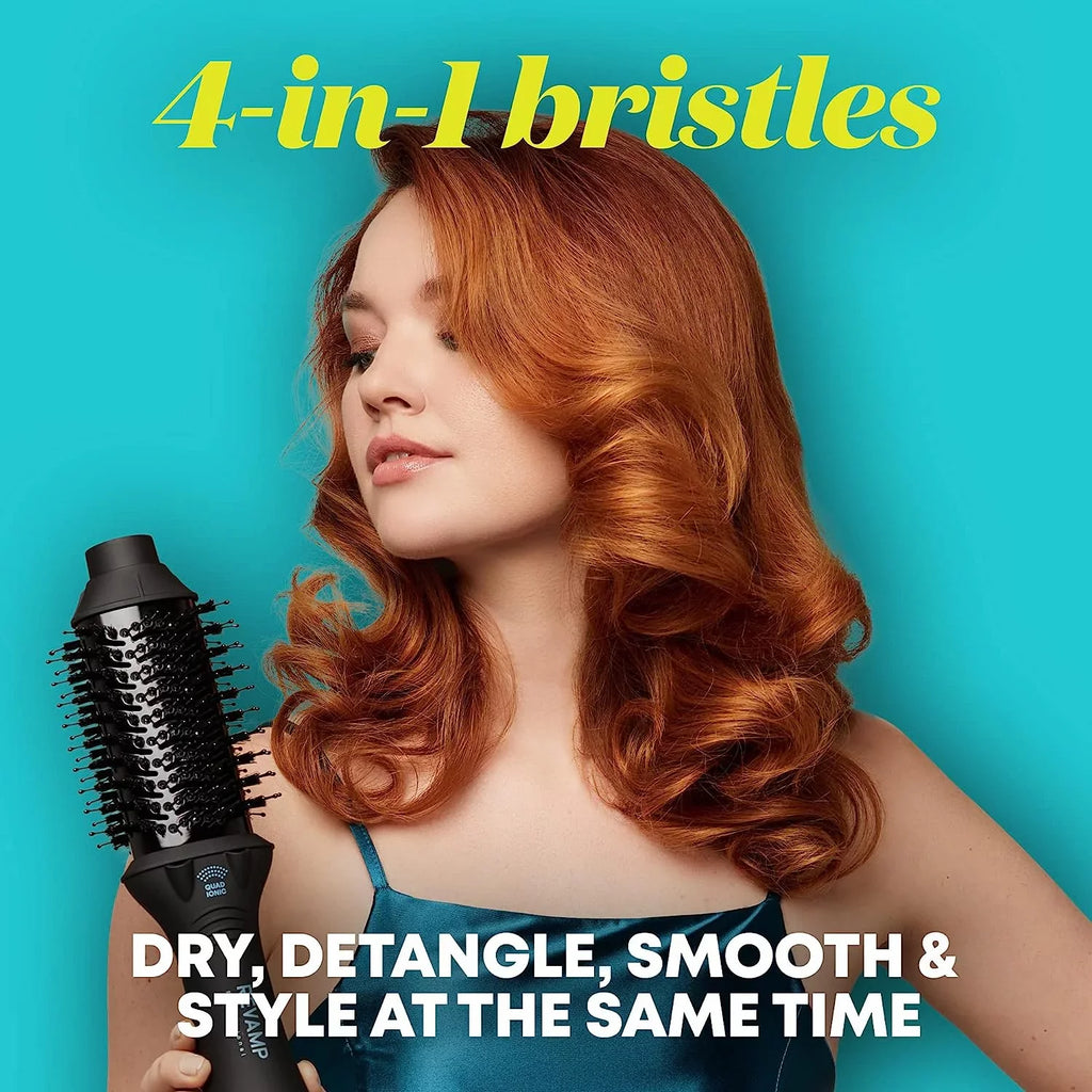 Revamp Progloss Perfect Blow Dry Volume & Shine Hot Air Styler – Hair Dryer Brush for Wet or Dry Styling – Ceramic Barrel Infused with Progloss Oils for Frizz-Free Shine – Auto-Off & 9’ Swivel Cord