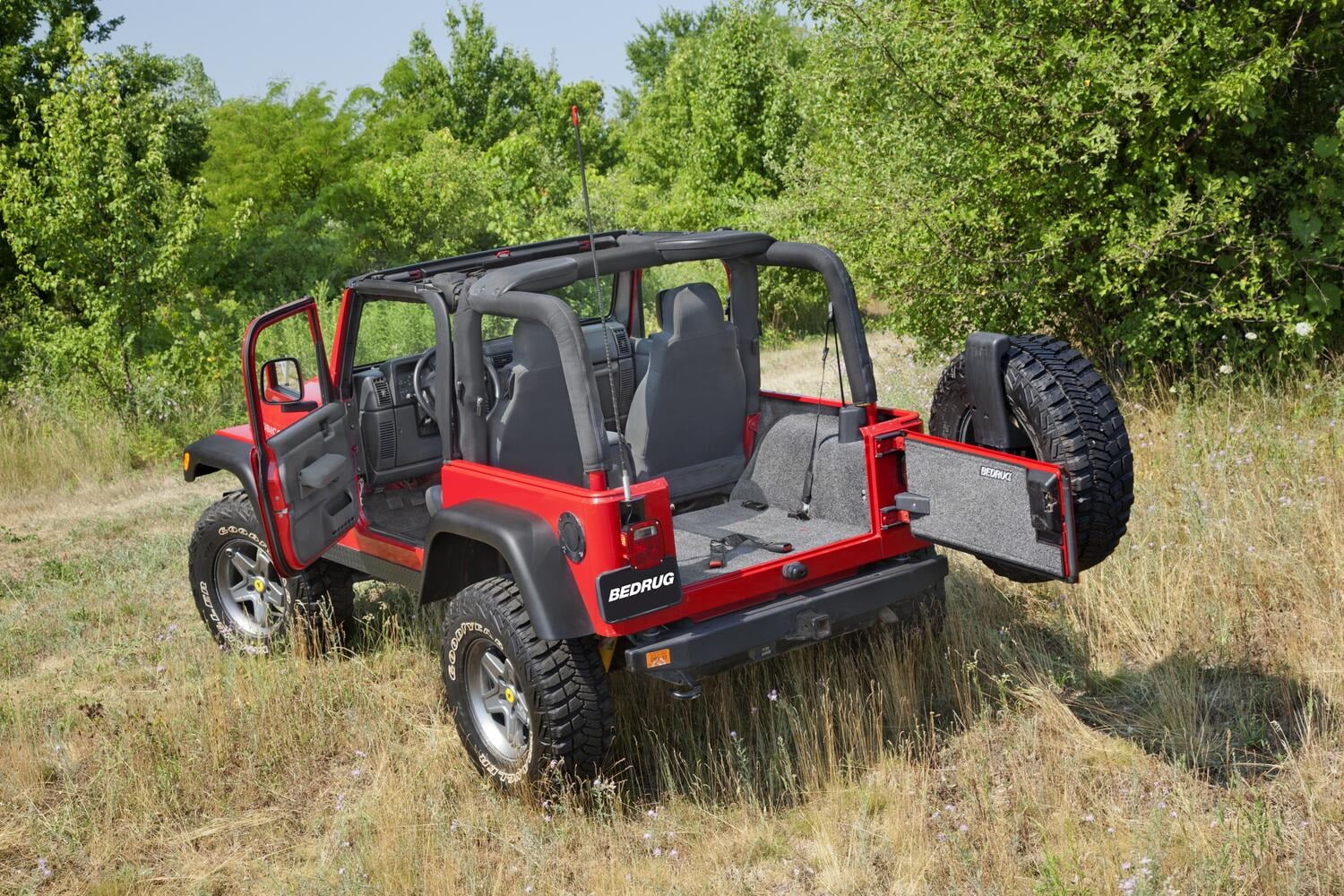 BedRug by RealTruck Front 3Pc Floorr Kit (w/o Center Console)-Heat Shields Compatible with select: 1997-2005 Jeep Wrangler / , 2006 Jeep Wrangler /