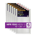 Filtrete 10x20x1,  Furnace Air Filter,  1500, Healthy Living Ultra Allergen, 6-Pack (exact dimensions 9.81 x 19.81 x 0.78)
