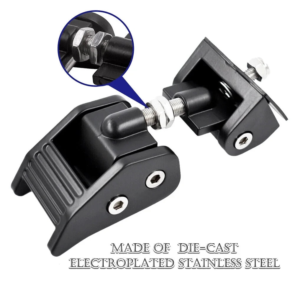 JahyElec Durable Black Hood Latch Lock Catch for Jeep Wrangler  07-18 - Secure Your Off-Road Adventures