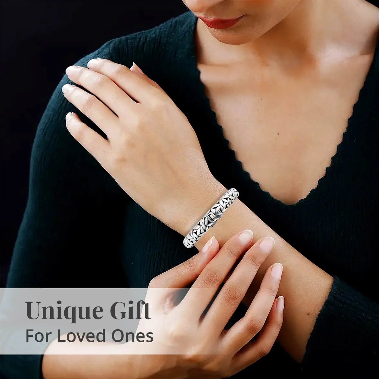 Shop    925 Sterling Silver Bangle Cuff Bracelet Jewelry Size 8" 38.70 Grams Birthday Mothers Day Gifts for Mom