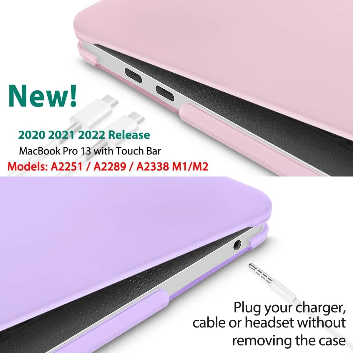 for MacBook Pro 13 Inch Case 2022 2021 2020 Release Model     , Hard Shell Case