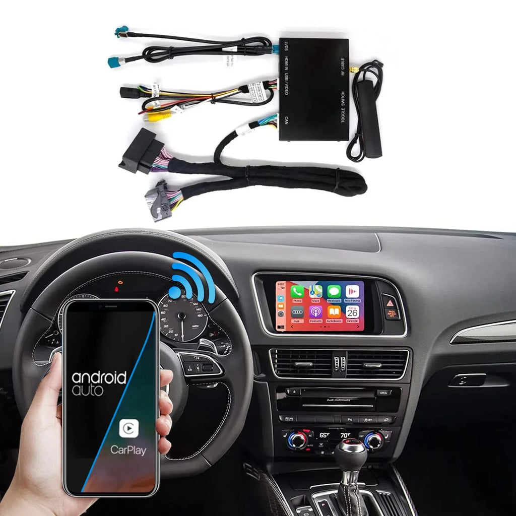 Ninetom Wireless Android Auto Carplay for Audi        2008-2015 Support 3GMMI System,Carplay Retrofit Kit,Mirrorlink,Siri,Navigation,YouTube,Original Control,Camera