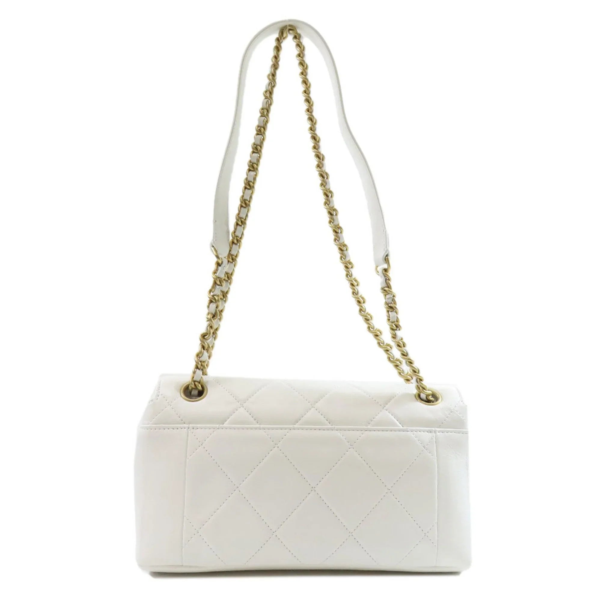 Pre-Owned Chanel Chain Shoulder Matelasse Bag Lambskin Ladies  (Good)