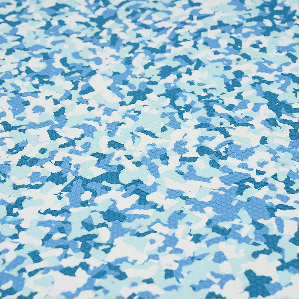 Artificial Teak Boat Floor Mat 35.4X 94.5 inch Non-Slip  Foam Yacht Teak Decking Sheet Mat for Marine Yachts  Car Blue White Camouflage