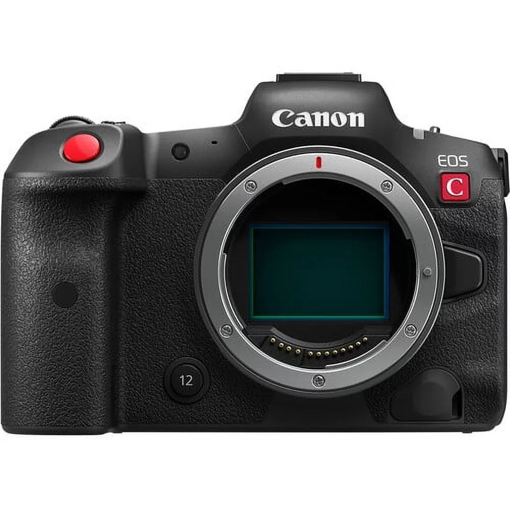 Canon    Mirrorless Cinema Camera (Body Only) and Mount Adapter -  Bundle + Deluxe Accessories Like Pro Microphone, High Power , 4-Pack Photo Editing Software and More