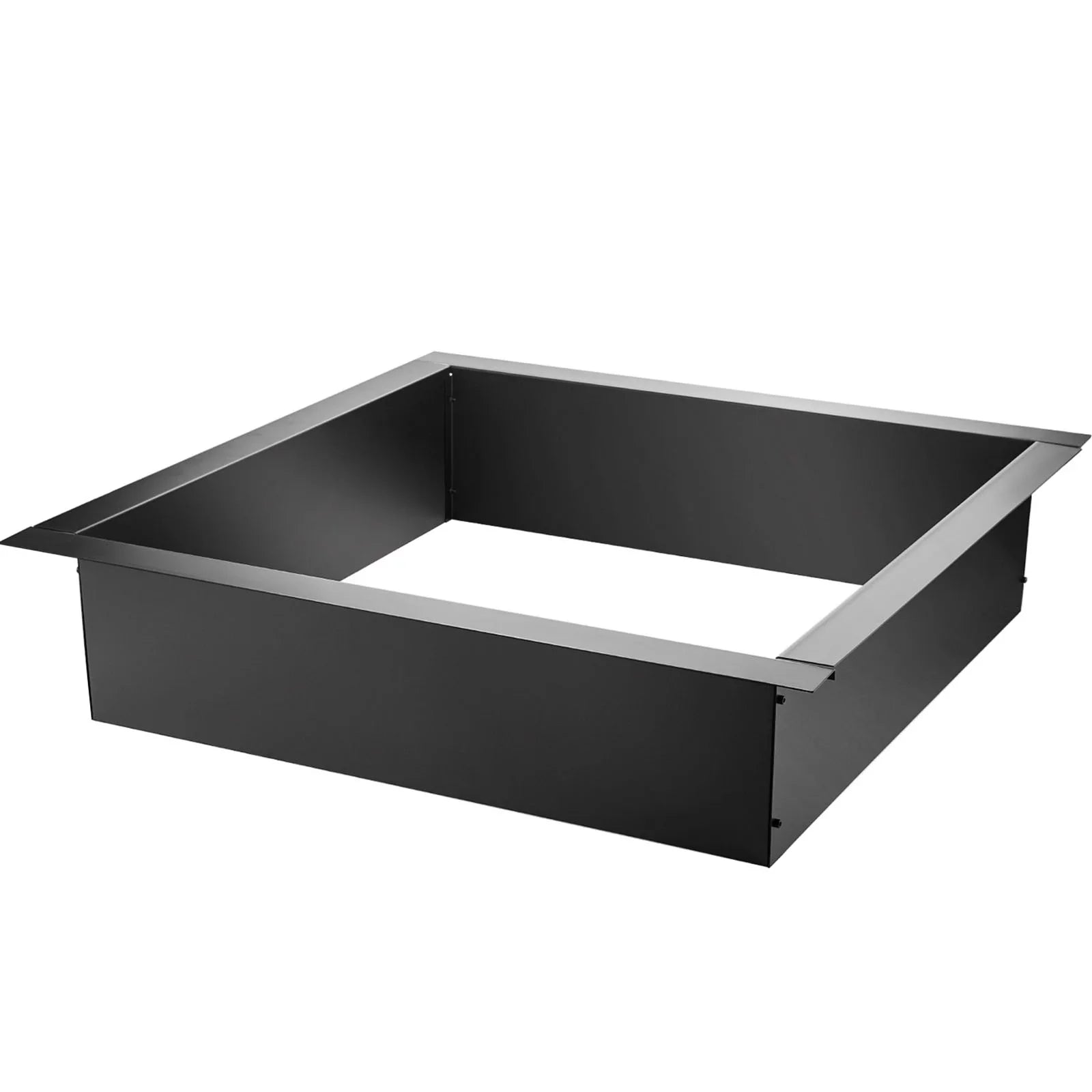 Fire Pit Ring, 36" Square Fire Pit Insert, Heavy Duty Steel Fire Ring,  Bonfire Liner with Tongs Insert with Simple Installation for Outdoor, Patio, Backyard