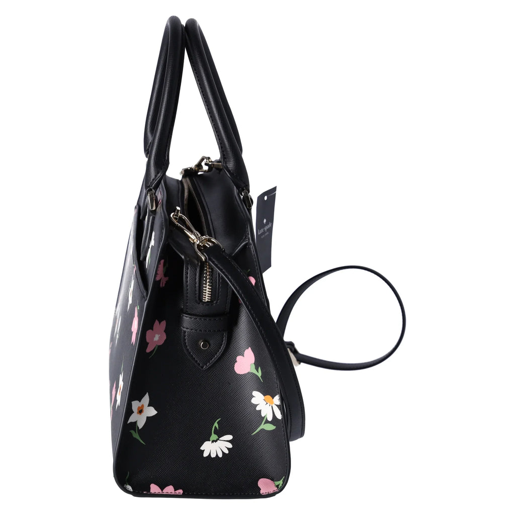 Kate Spade New York Madison Floral Waltz Medium Satchel Black Multi