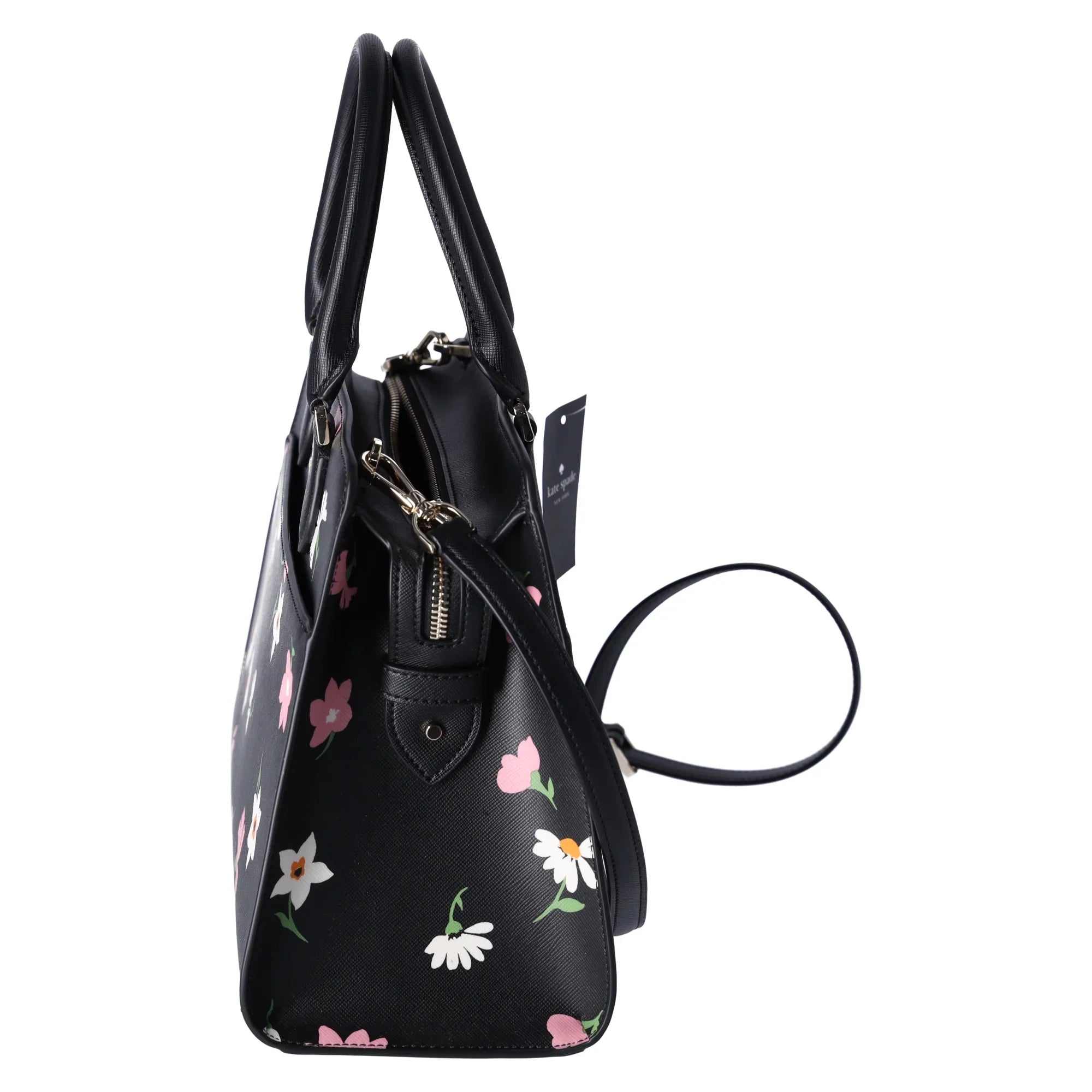 Kate Spade New York Madison Floral Waltz Medium Satchel Black Multi