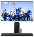 Samsung  55" 4K  Smart  with  Upscaling with a Samsung - 2.1ch Soundbar and Subwoofer with Dolby Audio (2023)