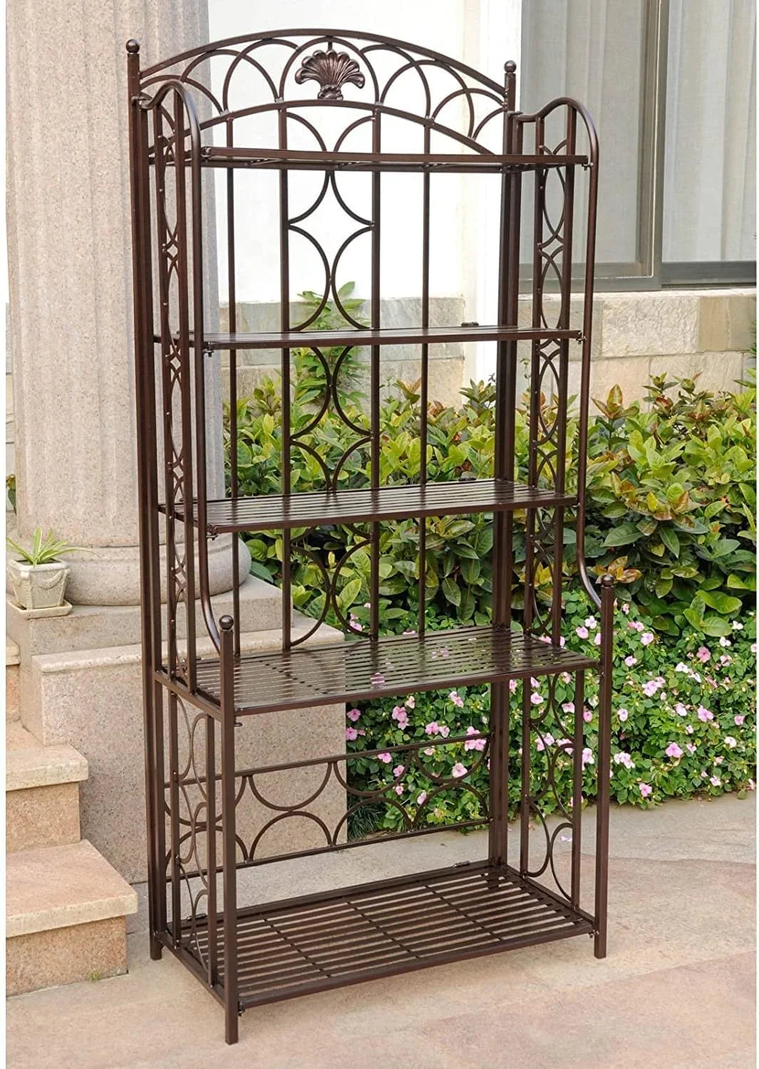 Iron Indoor/Outdoor Bakers Rack Space-Efficient For Cooling Baked Goods, Kitchen, Pantry Or Dining Area Allows For Good Ventilation, 70"   32"   4"