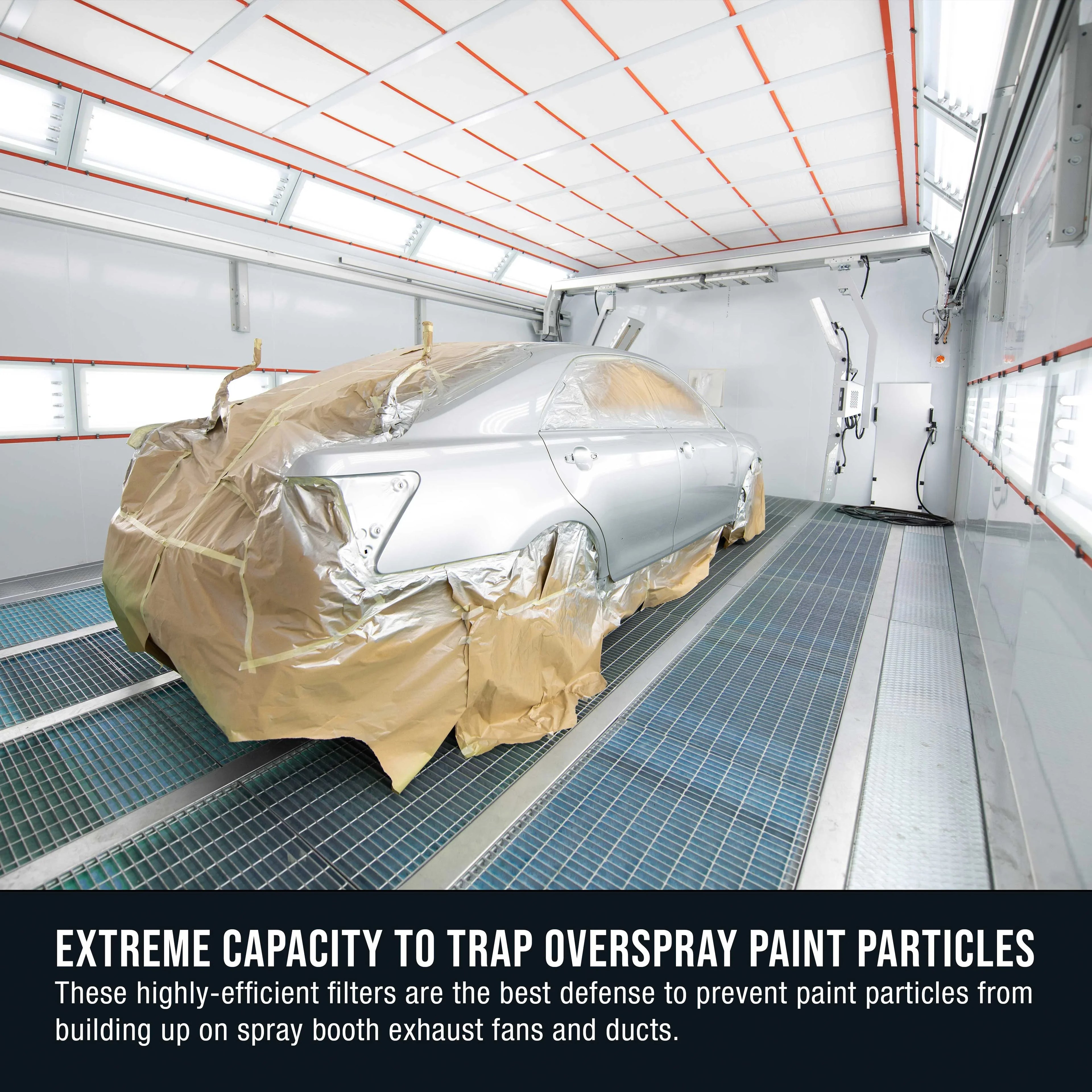 Master Elite Premium Paint Spray Booth Exhaust Filter Roll, 30" x 100' - 18 Gram Heavy-Duty Fiberglass Paint Arrestor - Captures Traps Overspray Paint Particles in Auto Autobody Refinish Booths