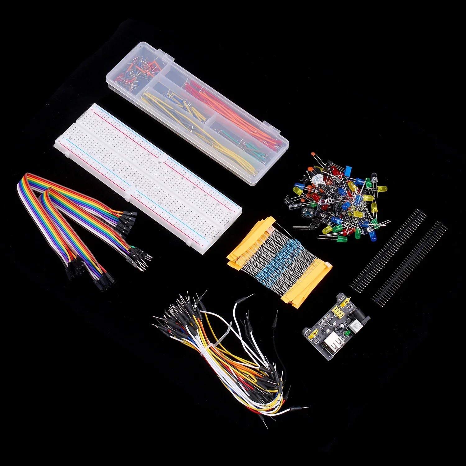 830 Breadboard Set Electronics Component Starter  Kit with Box Compatible with Component Package