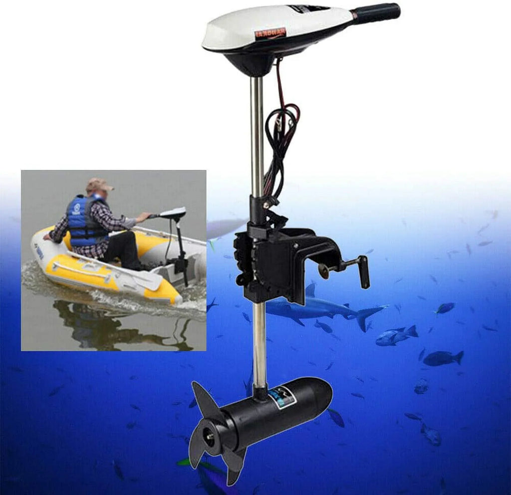 Outboard Motor Boat Engine 12V 65lb Electric Outboard Inflatable Fishing Boat Brush Motor Engine 660W