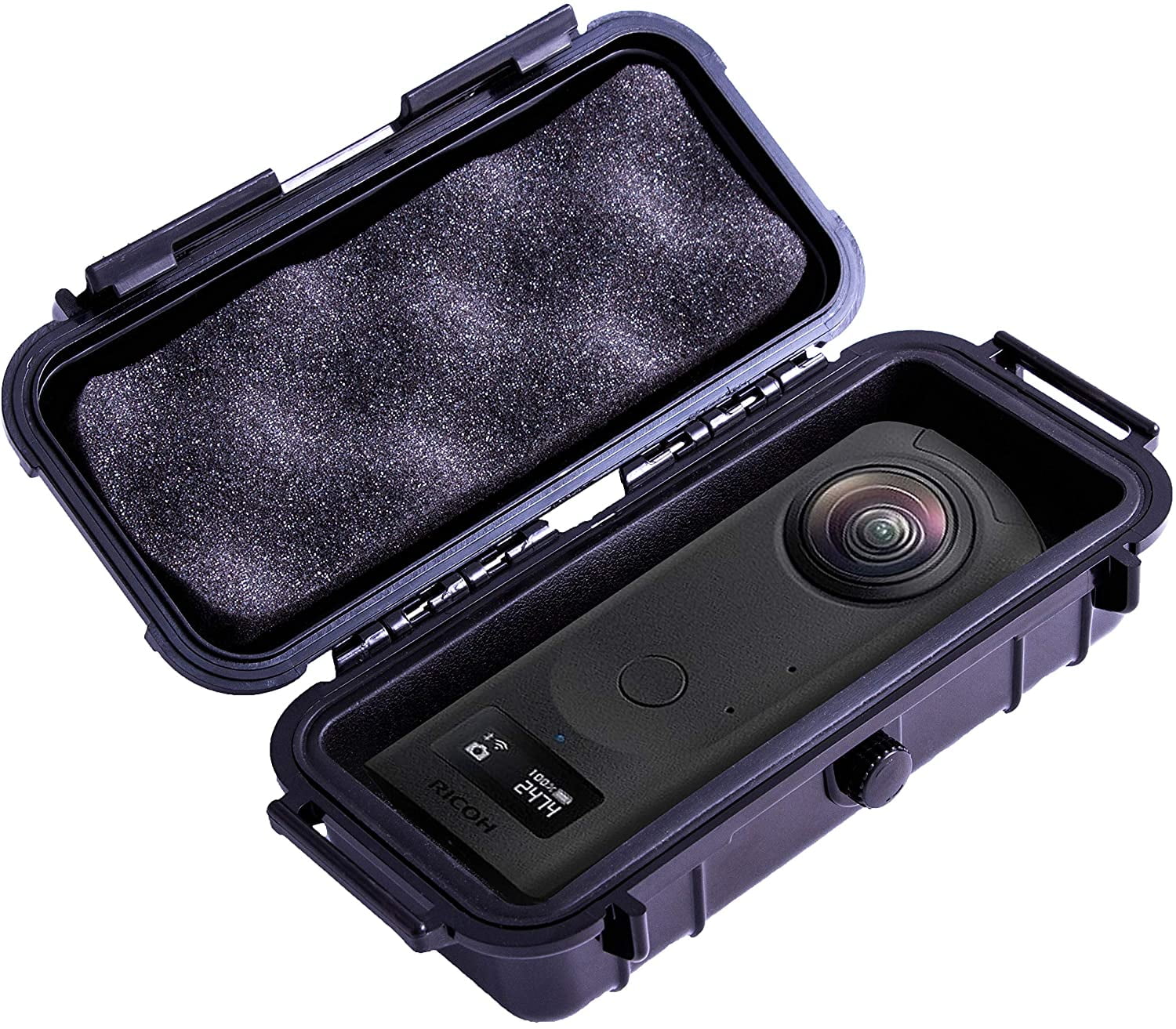 7 inch Waterproof 360 Action Camera Case Compatible with Ricoh Theta  360 Degree Camera, Case Only