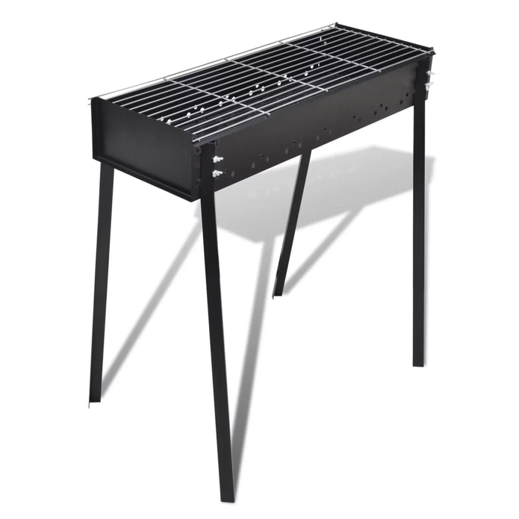 moobody Charcoal  Stand Steel Barbecue Grill Black for Camping Cooking, Grilling, Smoking, Picnic, Hiking, Party, Garden, Patio 29.5 x 18.5 x 30 Inches ( x  x )
