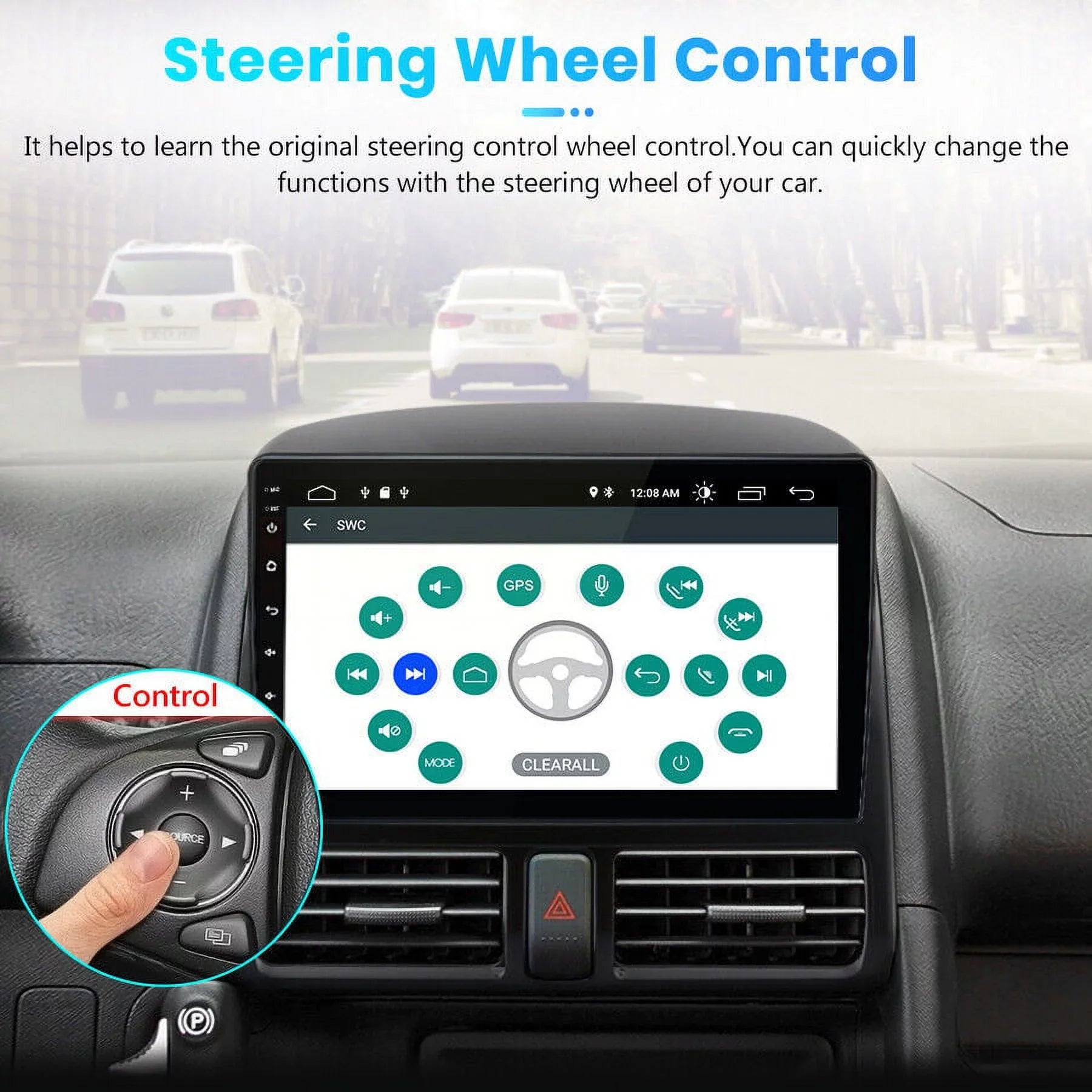 Carplay Car Stereo Radio for Honda  2001 2002 2003 2004 2005 2006,1+32GB 9 Inch Touch Screen with Apple Android Auto  Navigator Bluetooth WiFi  Radio Mirror Link
