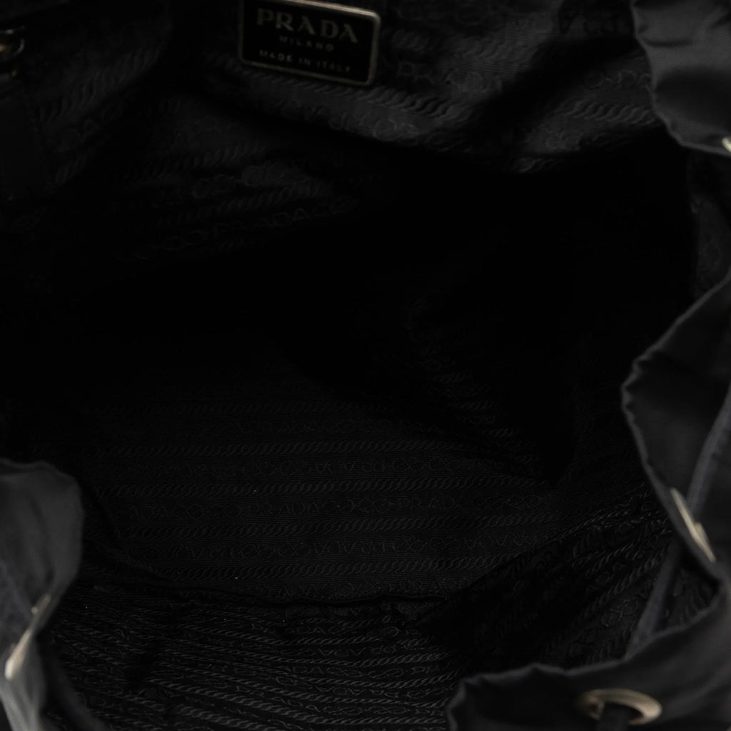 Pre-Owned Authenticated Prada Tessuto Backpack Nylon Fabric Black Unisex (Fair)