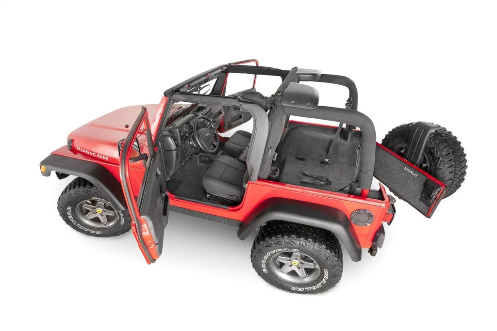 BedRug by RealTruck Front 3Pc Floorr Kit (w/o Center Console)-Heat Shields Compatible with select: 1997-2005 Jeep Wrangler / , 2006 Jeep Wrangler /