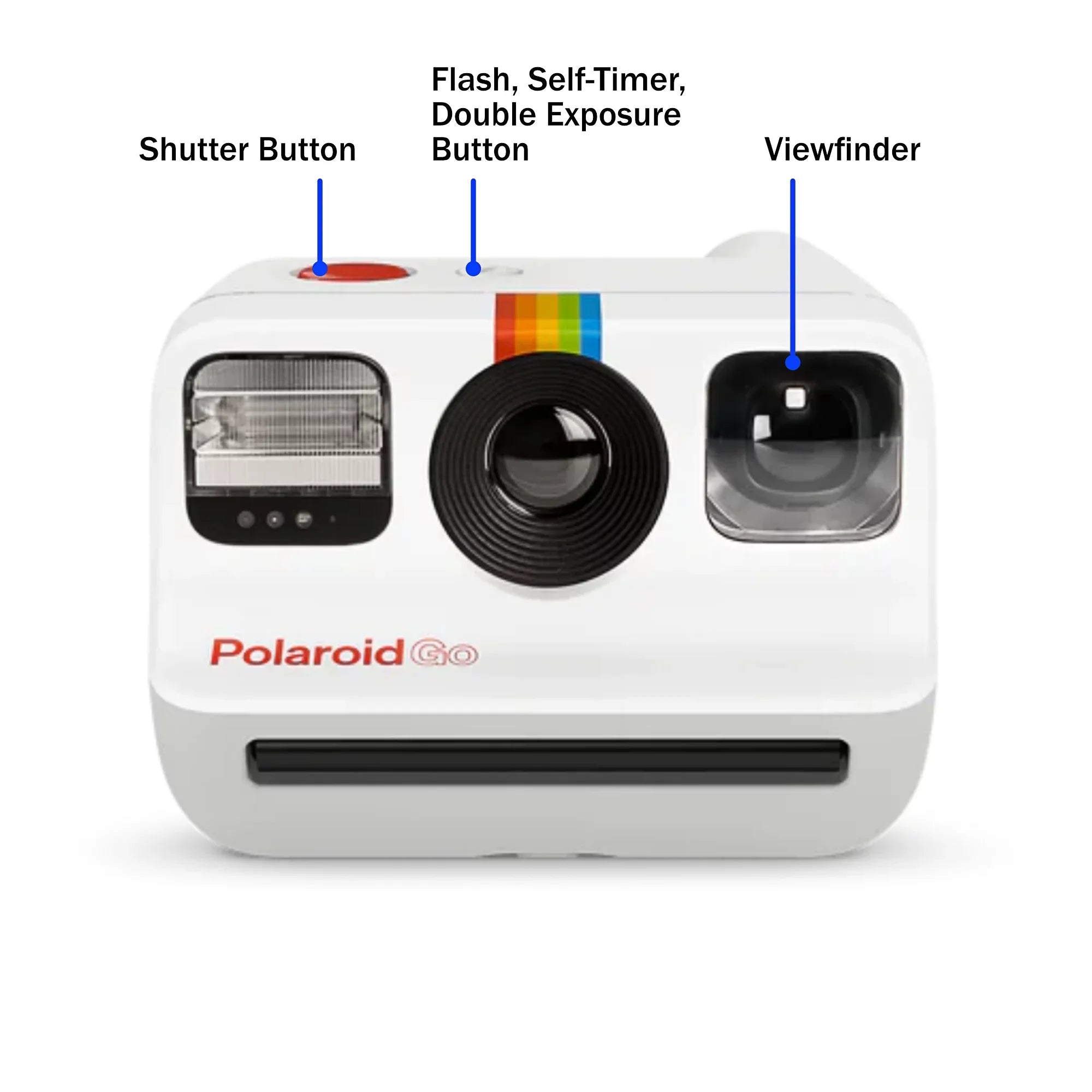 Polaroid Go Instant Mini Camera Starter Set, White Instant Camera with 16 Polaroid Go Color Instant Film Bundle, with a Lumintrail Lens Cleaning Cloth…