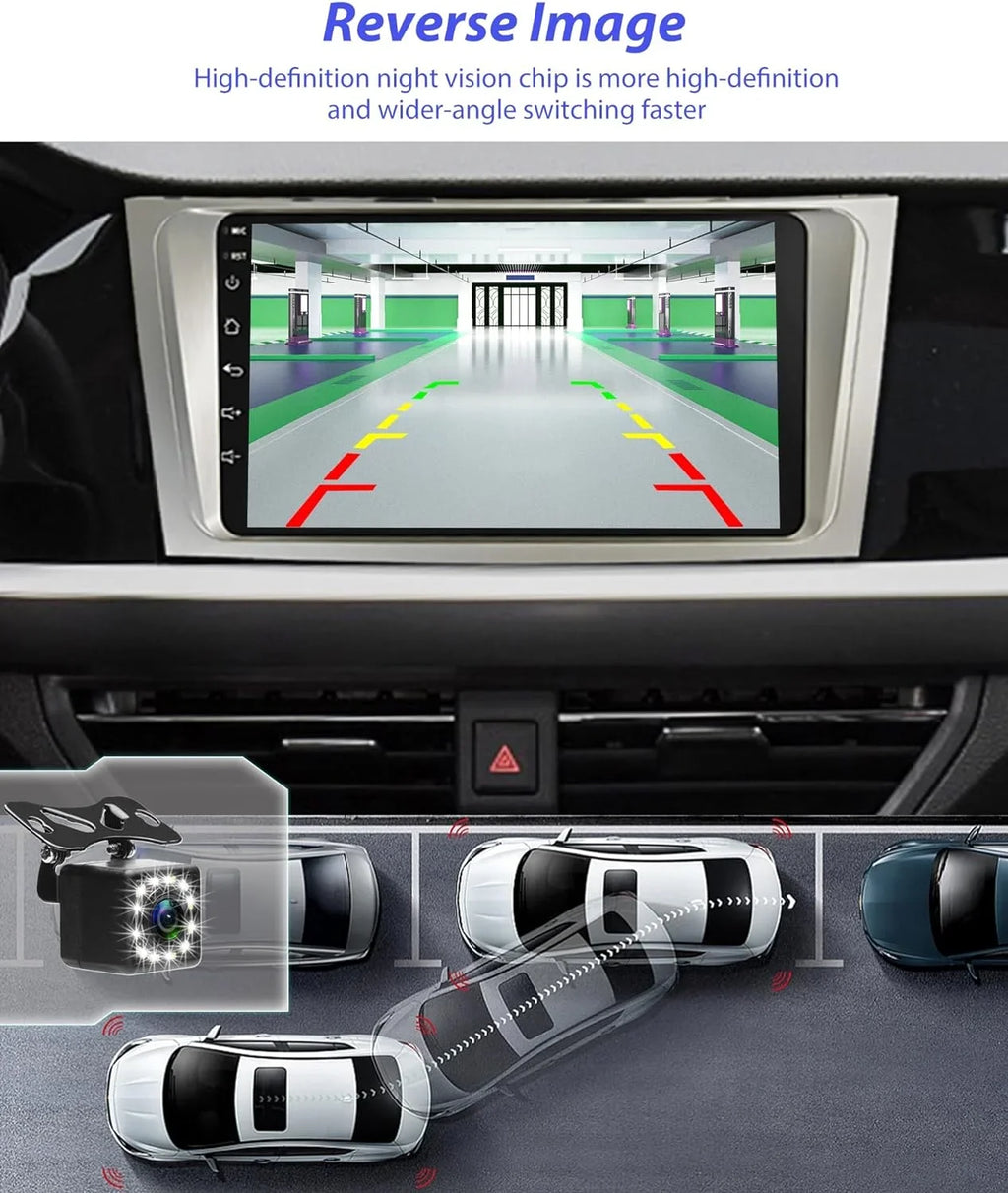 2G+32G  Carplay Android Car Stereo for Toyota Camry 2006-2011, 9 Inch Touch Screen Android Auto Car Radio Bluetooth  Navigation WiFi    Camry Radio + Backup Camera