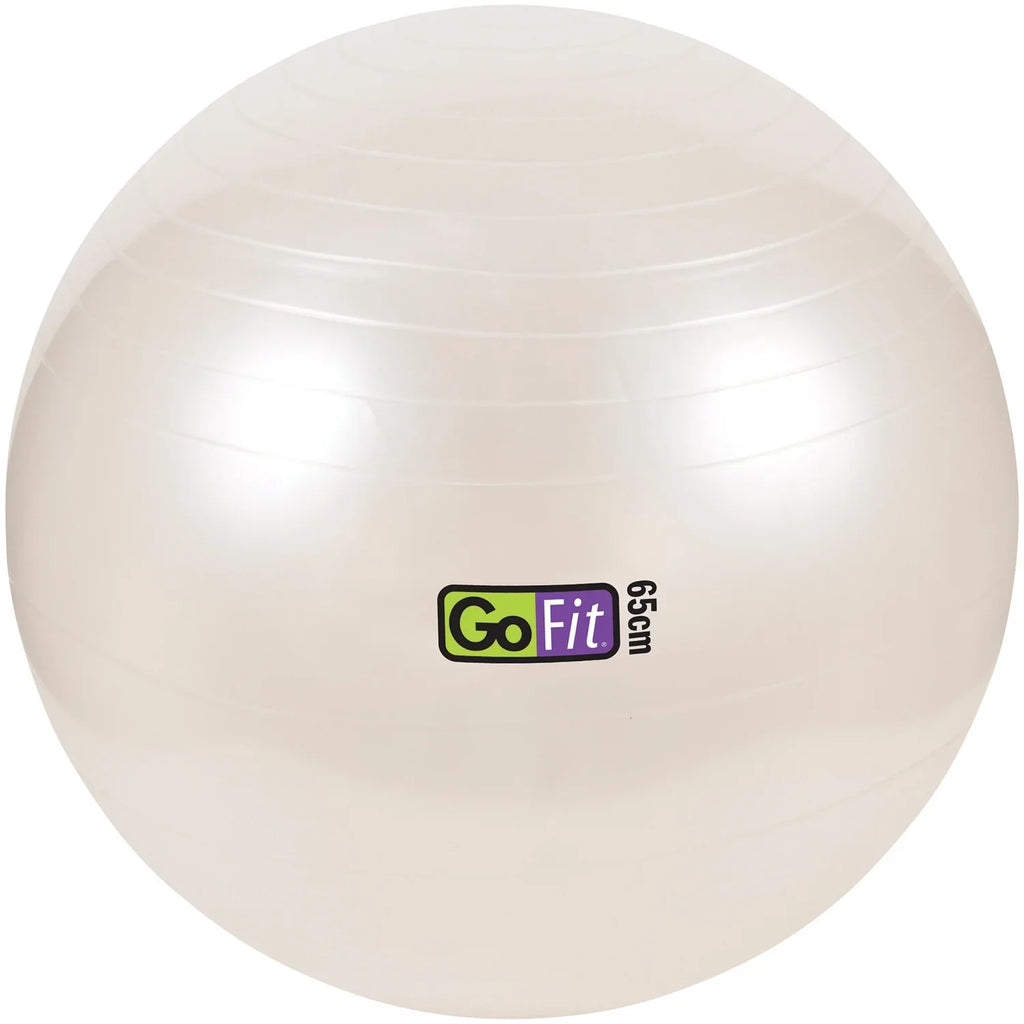 GoFit -65 Ball Exercise Ball with Pump (65 cm; White) and Omron -514C Full-Body Composition Monitor Black Bathroom Scale