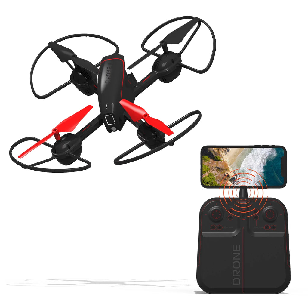 2.4GHz  Mach 10inch Drone with Stream Camera, Remote Controlled Quadcopter with Assisted Landing, Wireless and Rechargeable