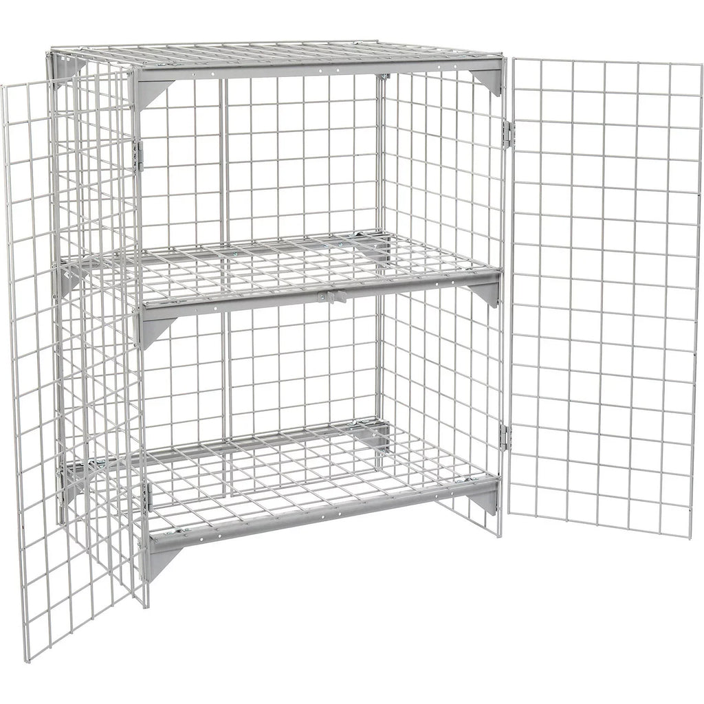 Global 184083 36 x 24 x 36 in. Wire Mesh Security Cage - Ventilated Locker