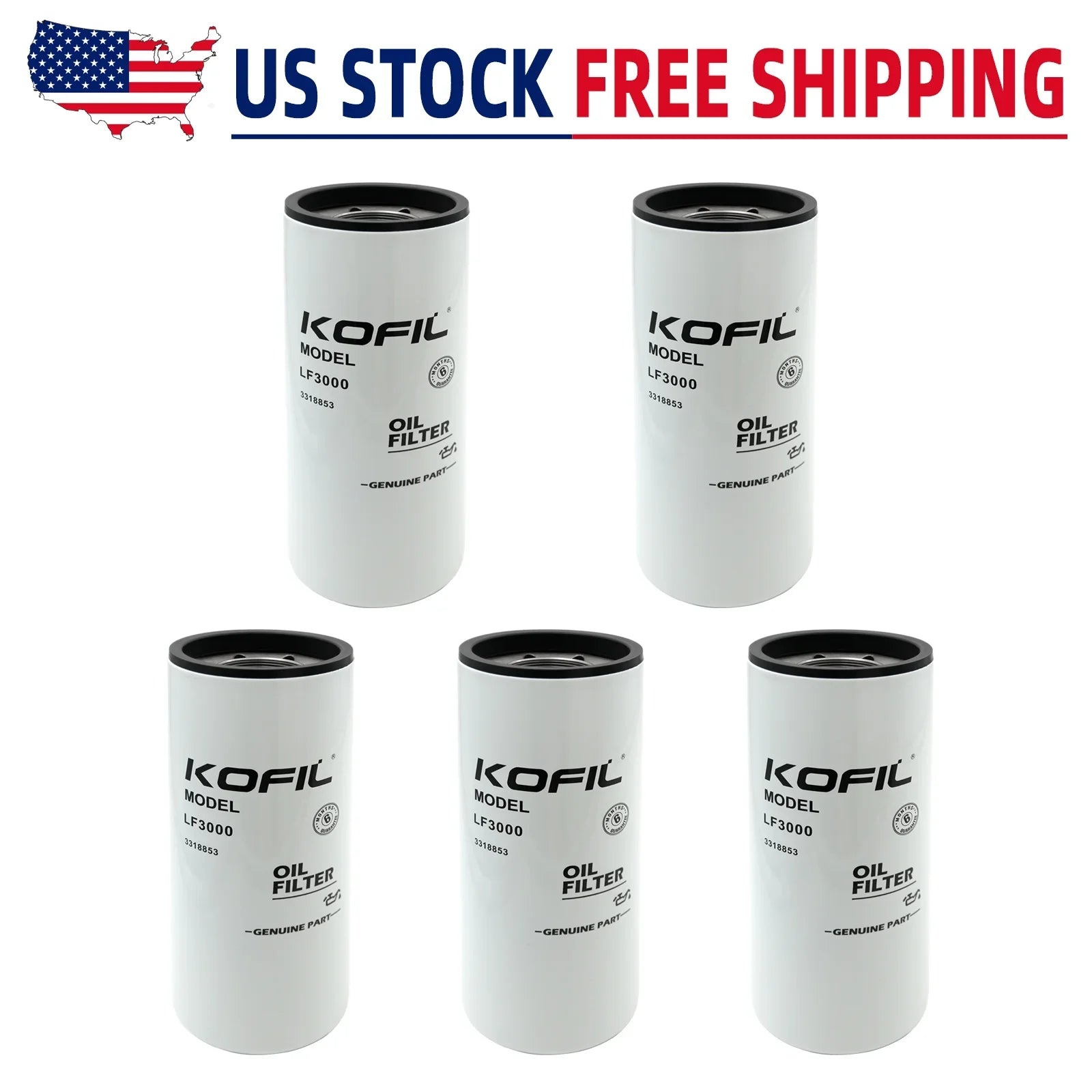 5pcs For Fleetguard Oil Filter Lube Combination Filter Cummins