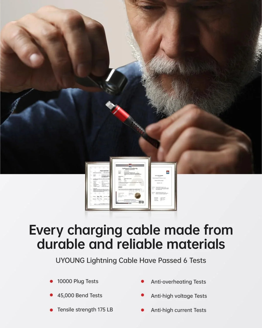 10 ft Long iPhone Charger Cord 3Pack 10 Foot Red Unbreakable  Fast iPhone Charging Nylon Braided Charger Cord Compatible with iPhone 11//// Max/8/7/6/5S/, iPad Pro/Mini/Air(Red)