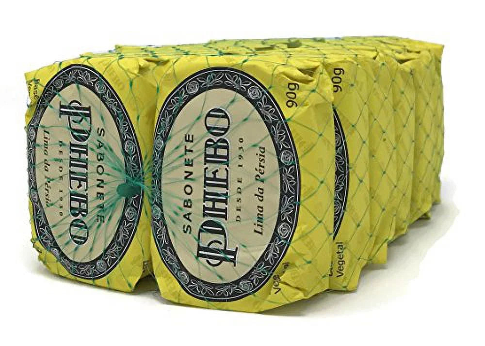 Linha Tradicional Phebo - Sabonetes em Barra de Glicerina Lima da Persia (12 x 90 Gr) - (Phebo Classic Collection - Persian Lime Glycerin Bar Soaps (12 x Net 3.17 Oz))