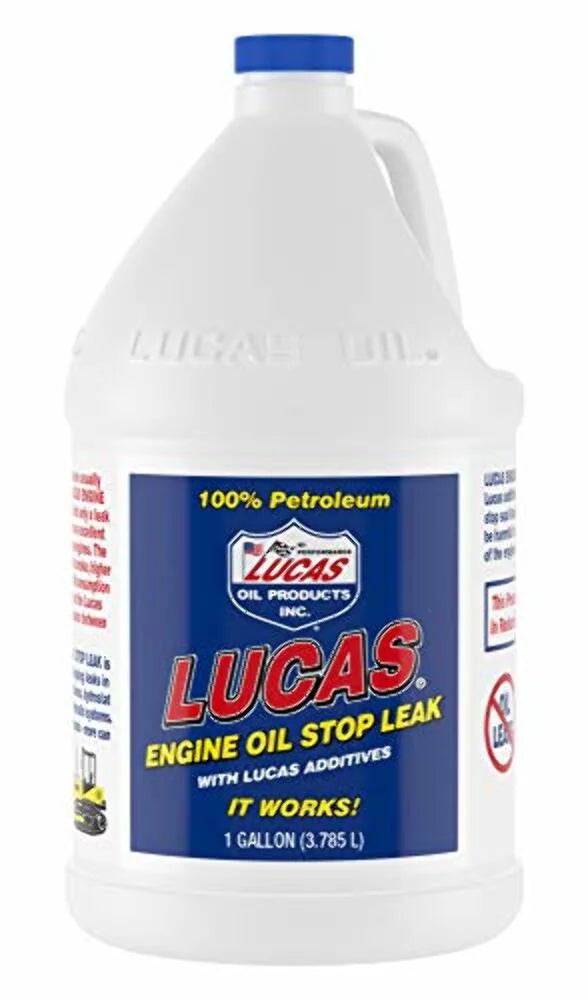 Lucas Oil 10279 Engine Oil Additives, Engine Oil Stop Leak, Gallon Size Bottle