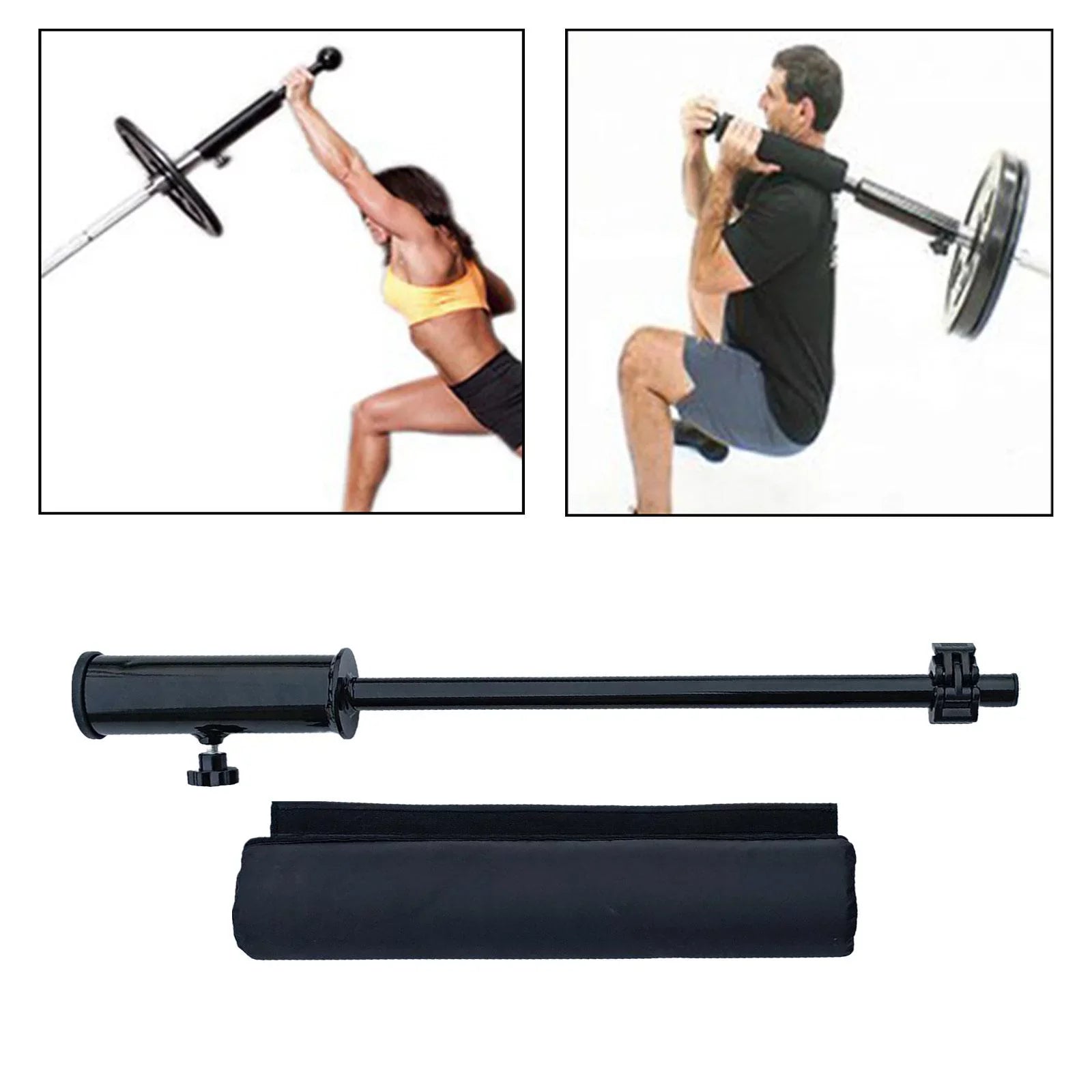 Fitness Barbell Deadlift Training Handle Attachment Exercise for 2 inch Bar Landmine Attachment for Weight Lifting Triceps Biceps Accs Bar with protective