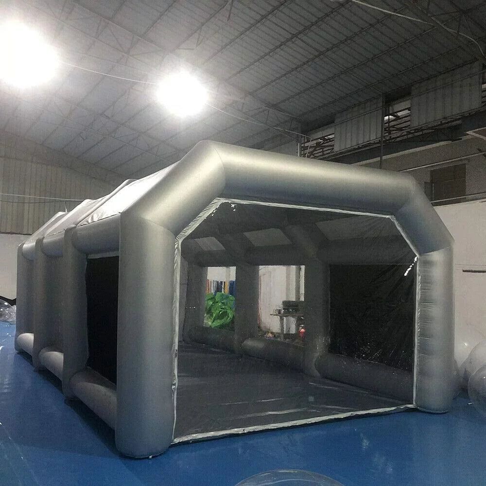 Inflatable Paint Spray Booth Painting Tent w/ Air Filter System & Floor Mat