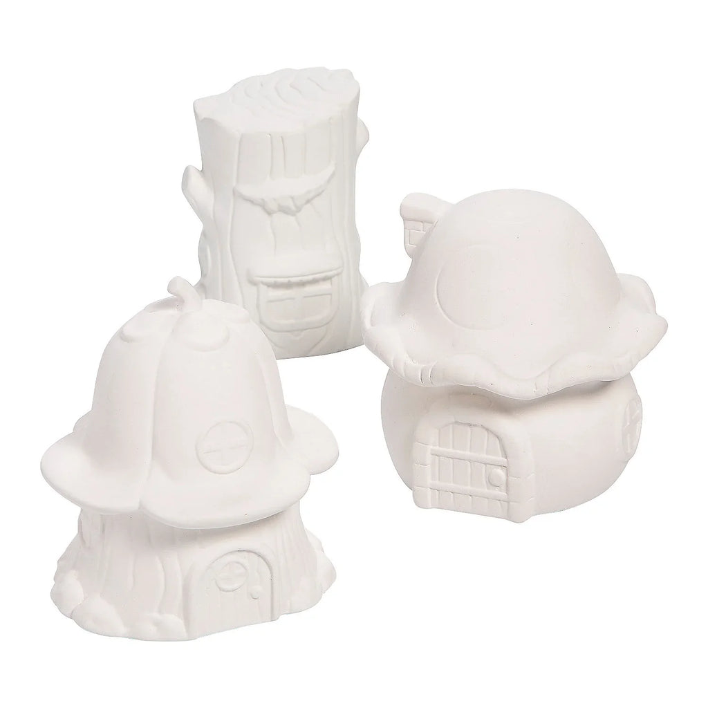Fun Express  Ceramic Fairy Houses - 6 Pc