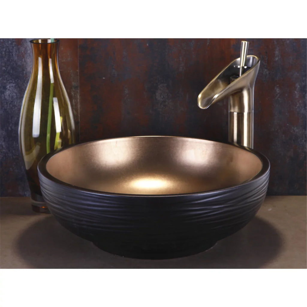 Dawn  Ceramic Circular Vessel Bathroom Sink