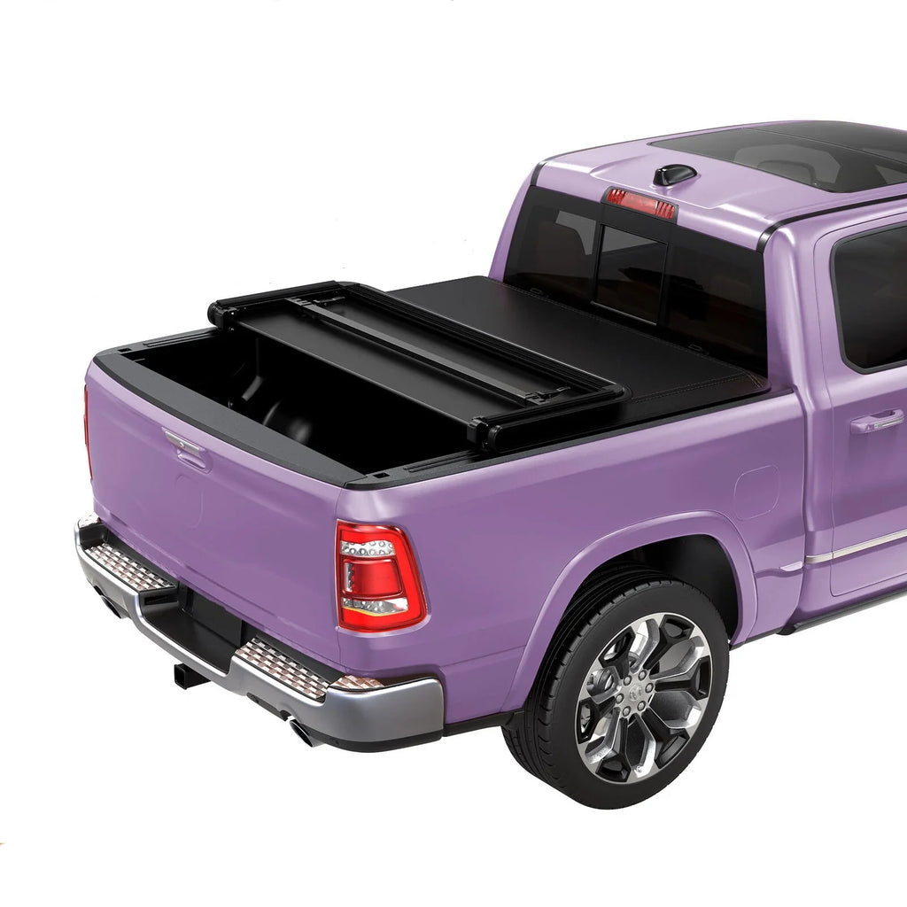 Ledkingdomus 5 Feet Soft Tri-fold Truck Bed Tonneau Cover for 2020-2023 Jeep Gladiator  on Top